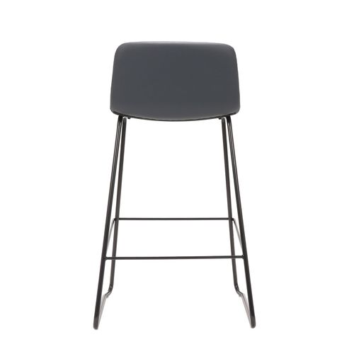 Pixel Counter Stool Black Sled Base French Navy PU