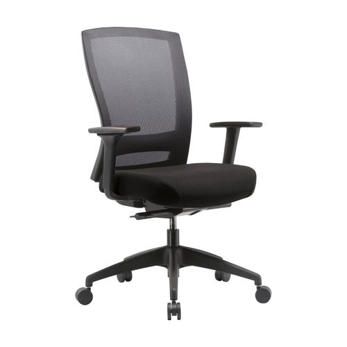 Buro Mentor Chair Nylon Base Mesh Back With Arms Black