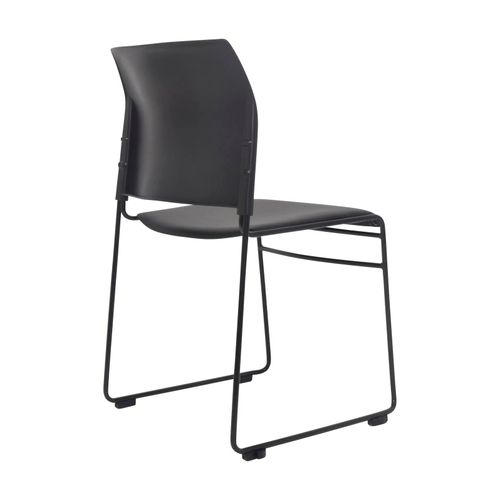 Buro Maxim Visitors Chair Sled Base No Arms Stackable Black