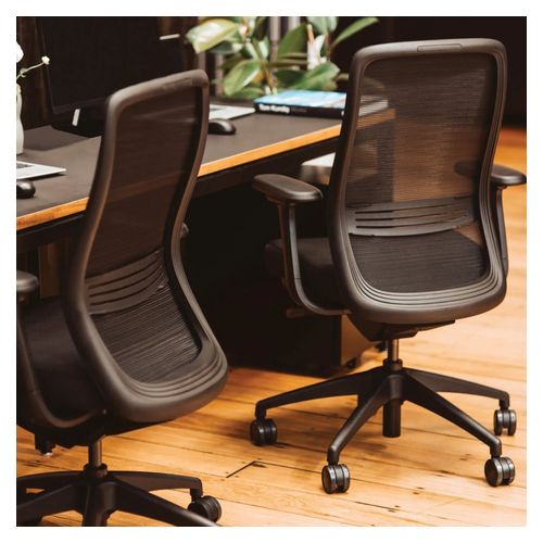 Konfurb Luna Chair Mesh Back with 4D Arms Black