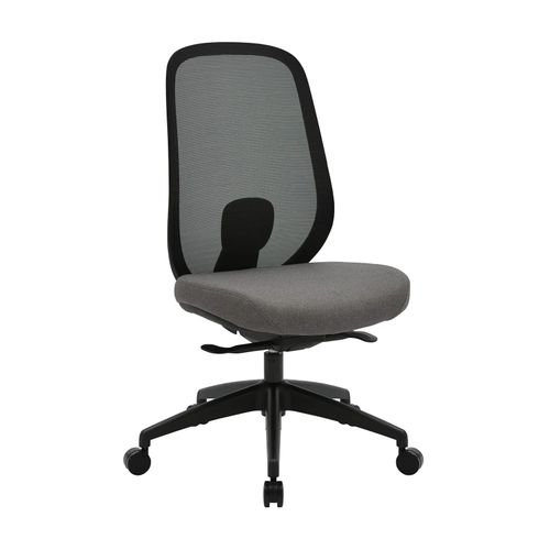 Buro Force Chair Black Frame Black Mesh Back Grey Seat