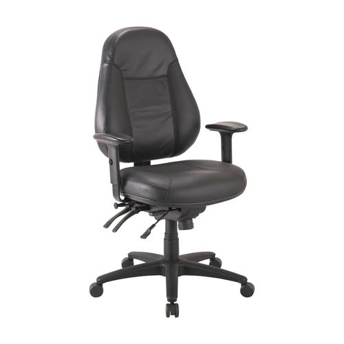 Buro Persona Chair 24/7 With Arms Black Leather