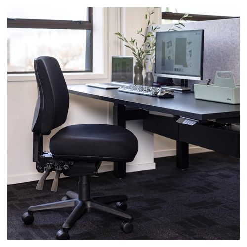 Buro Roma Chair 3 Lever Mid Back with Seat Slide Black