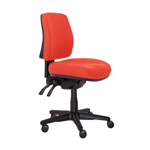 Buro Roma Chair 3 Lever Mid Back with Seat Slide Red
