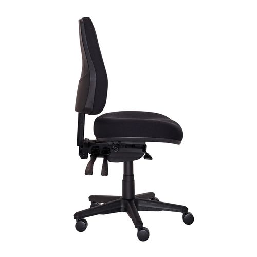 Buro Roma Chair 3 Lever High Back with Seat Slide Black