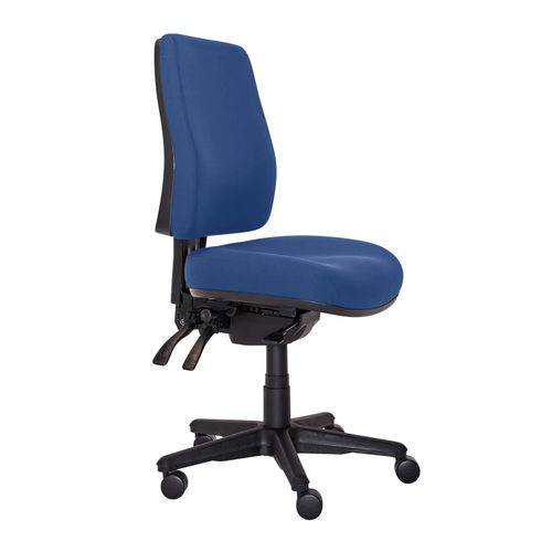 Buro Roma Chair 3 Lever High Back with Seat Slide Dark Blue