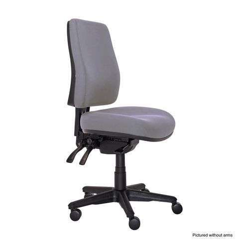 Buro Roma Chair 3 Lever High Back with Arms & Seat Slide Charcoal