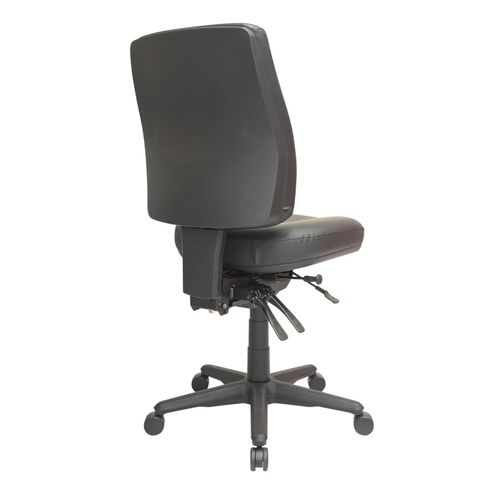 Buro Roma Chair 3 Lever High Back with Seat Slide Black Dillon PU
