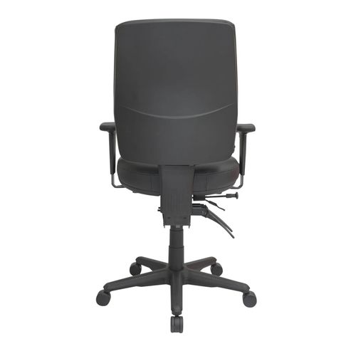 Buro Roma Chair 3 Lever High Back with Arms & Seat Slide Black Dillon PU