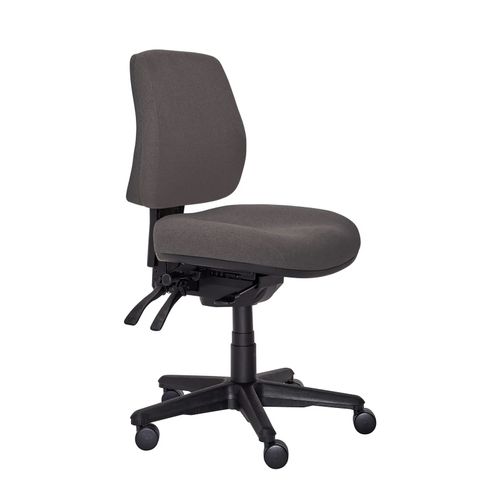 Buro Roma Chair 3 Lever MB SafeTex with Seat Slide Charcoal