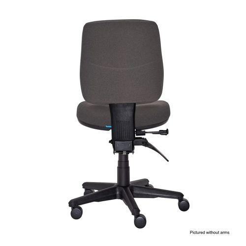 Buro Roma Chair 3 Lever MB SafeTex with Arms & Seat Slide Charcoal