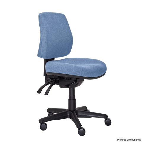 Buro Roma Chair 3 Lever MB SafeTex with Arms & Seat Slide Cobalt