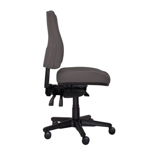 Buro Roma Chair 3 Lever HB SafeTex with Seat Slide Charcoal