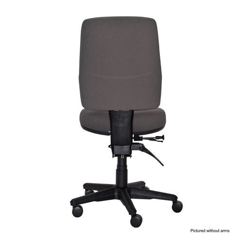 Buro Roma Chair 3 Lever HB SafeTex with Arms & Seat Slide Charcoal