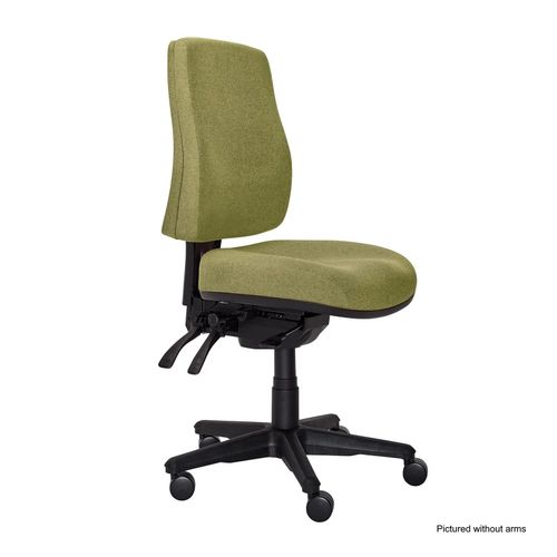 Buro Roma Chair 3 Lever HB SafeTex with Arms & Seat Slide Olive