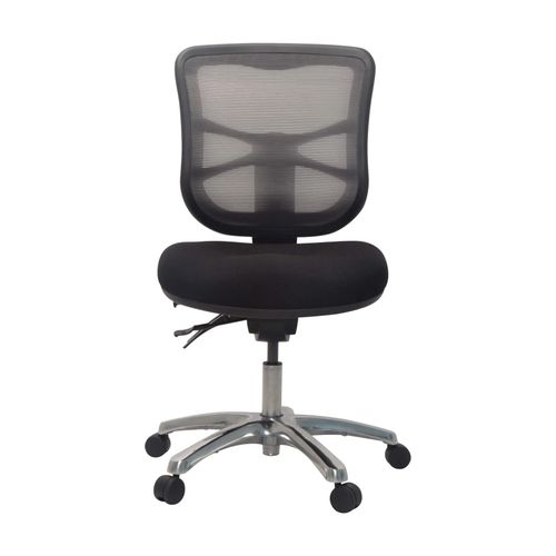 Buro Metro Chair Aluminium Base Mesh Back with Seat Slide Black