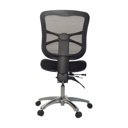 Buro Metro Chair Aluminium Base Mesh Back with Seat Slide Black