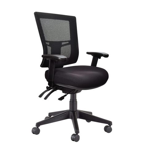 Buro Metro II 24/7 Chair Nylon Base Mesh Back with Arms & Seat Slide Black