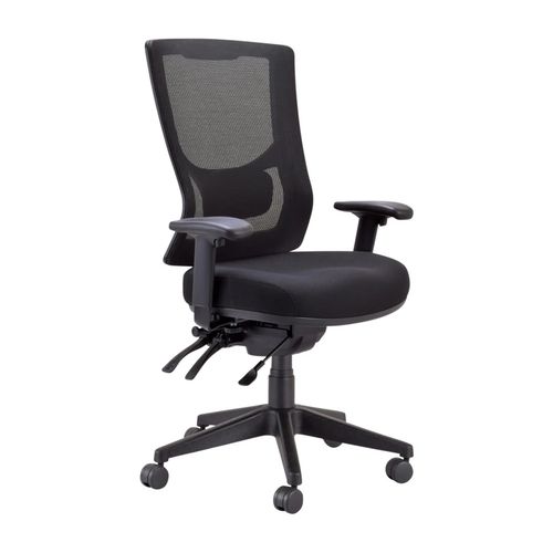 Buro Metro II 24/7 Chair Nylon Base High Mesh Back with Arms & Seat Slide Black
