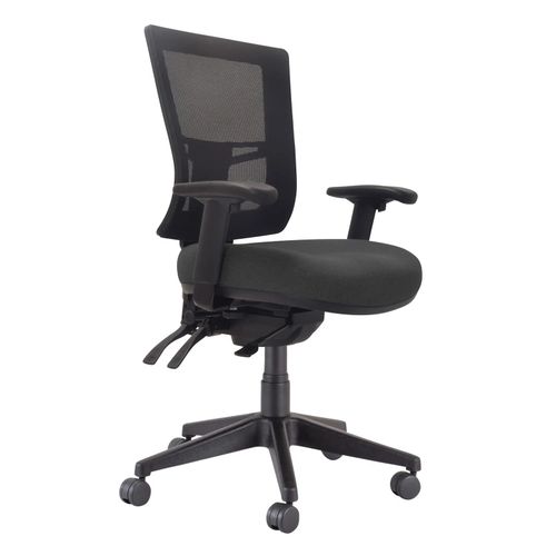 Buro Metro II 24/7 Chair Mesh Back SafeTex with Arms & Seat Slide Charcoal