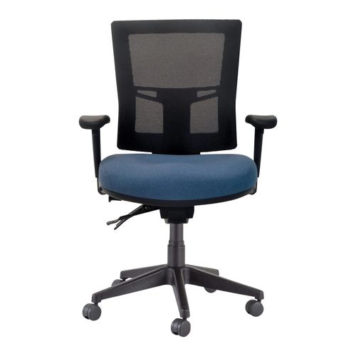 Buro Metro II 24/7 Chair Mesh Back SafeTex with Arms & Seat Slide Cobalt