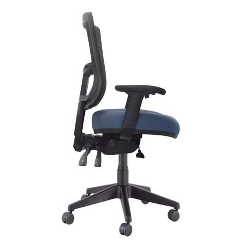 Buro Metro II 24/7 Chair Mesh Back SafeTex with Arms & Seat Slide Cobalt