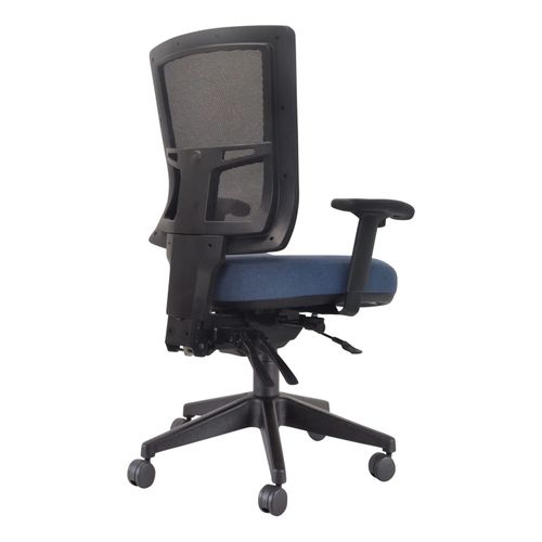 Buro Metro II 24/7 Chair Mesh Back SafeTex with Arms & Seat Slide Cobalt