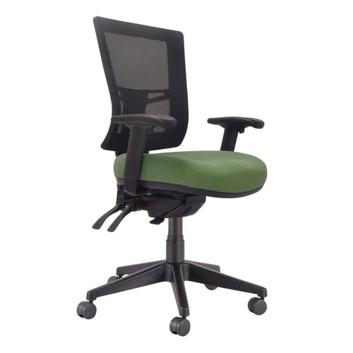 Buro Metro II 24/7 Chair Mesh Back SafeTex with Arms & Seat Slide Olive