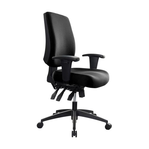 Buro Tidal Mid Back Chair with Arms Black