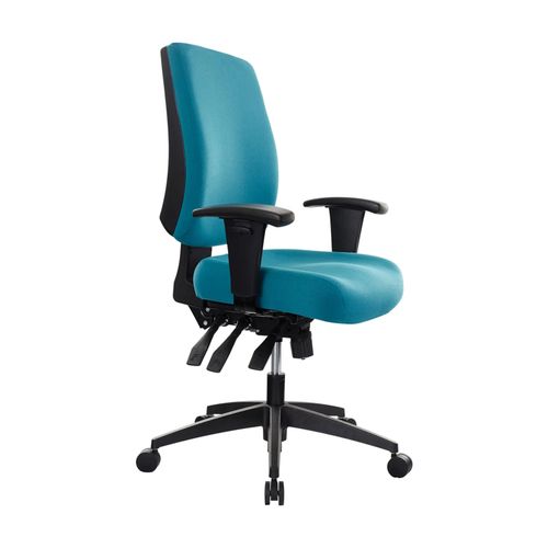 Buro Tidal Mid Back Chair with Arms Teal