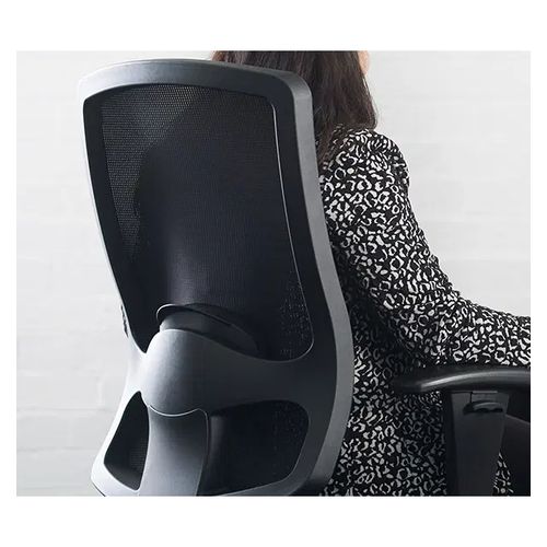 Buro Tidal Mesh Back Chair with Arms Black