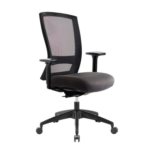 Buro Mentor Chair Mesh Back with Arms SafeTex Charcoal