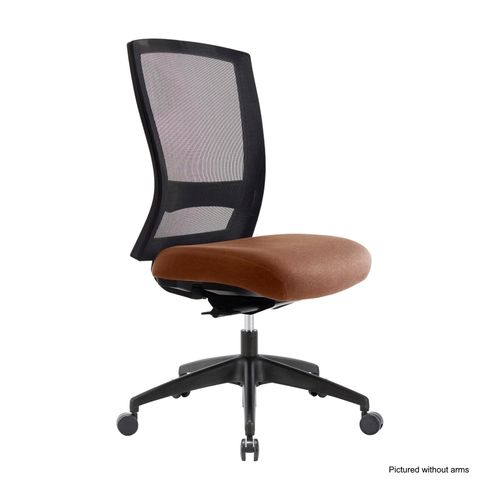 Buro Mentor Chair Mesh Back with Arms SafeTex Rust