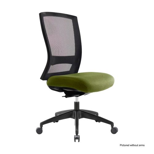 Buro Mentor Chair Mesh Back with Arms SafeTex Olive