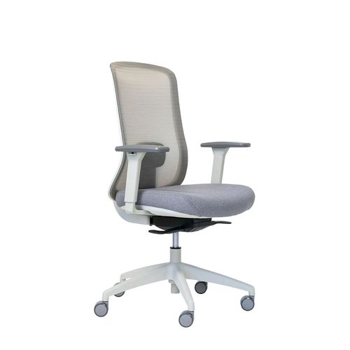 Buro Elan Chair Mesh Back With Arms Grey
