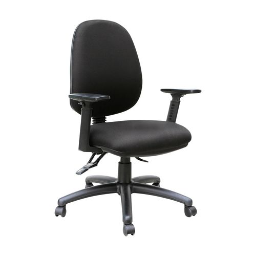 Mondo Java Chair 3 Lever High Back with Arms Black
