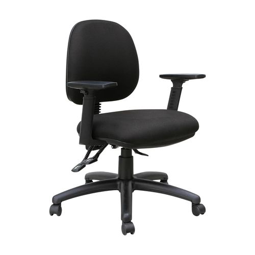 Mondo Java Chair 3 Lever Mid Back with Arms Black