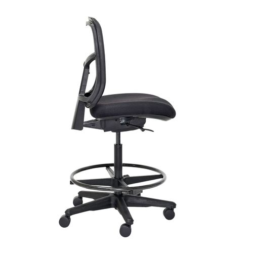 Mondo Tivoli Drafting Chair Mesh Back No Arms Black