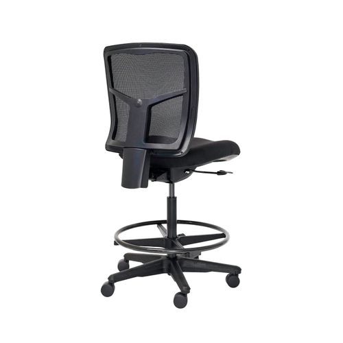 Mondo Tivoli Drafting Chair Mesh Back No Arms Black