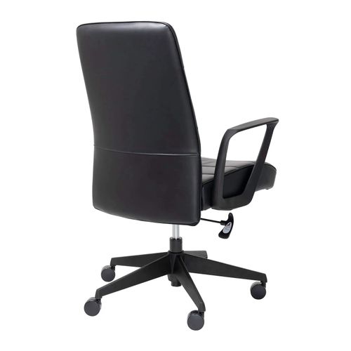 Mondo Plato Chair with Arms Black Leather