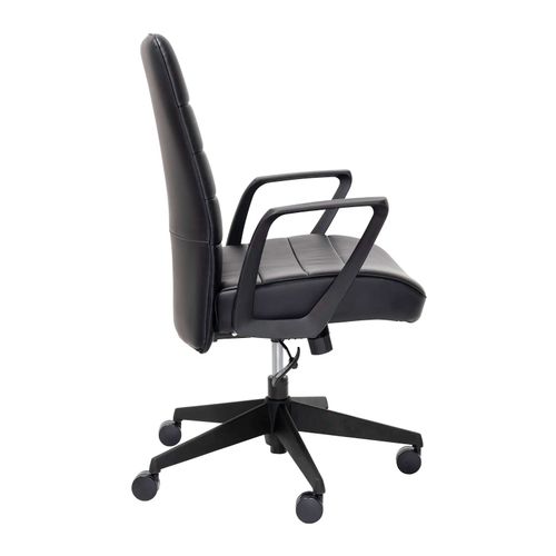 Mondo Plato Chair with Arms Black Leather