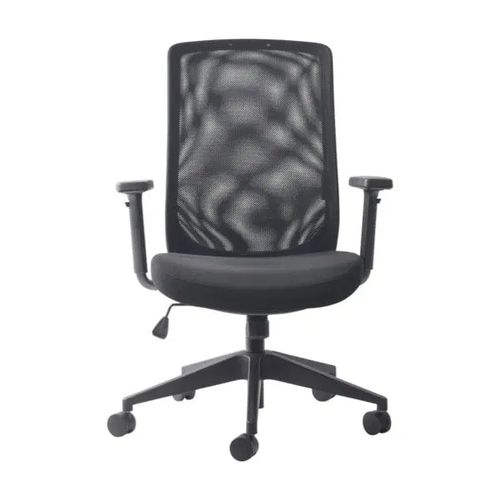 Mondo Gene Mesh Back Chair With Arms Black