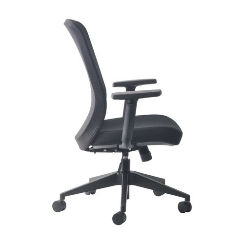 Mondo Gene Mesh Back Chair With Arms Black