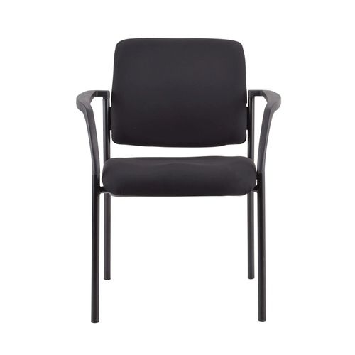 Buro Lindis Visitor Chair 4 Leg with Arms Black Fabric