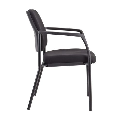 Buro Lindis Visitor Chair 4 Leg with Arms Black Fabric
