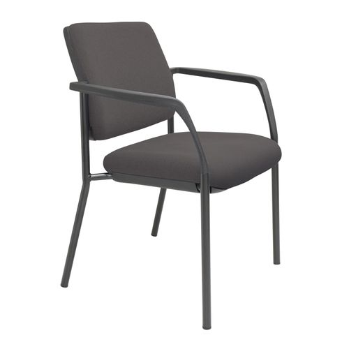 Buro Lindis Visitor Chair 4 Leg with Arms Charcoal Fabric