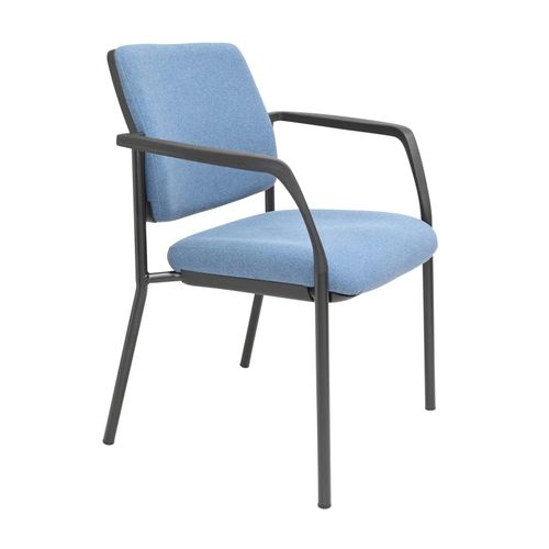 Buro Lindis Visitor Chair 4 Leg with Arms Cobalt Fabric