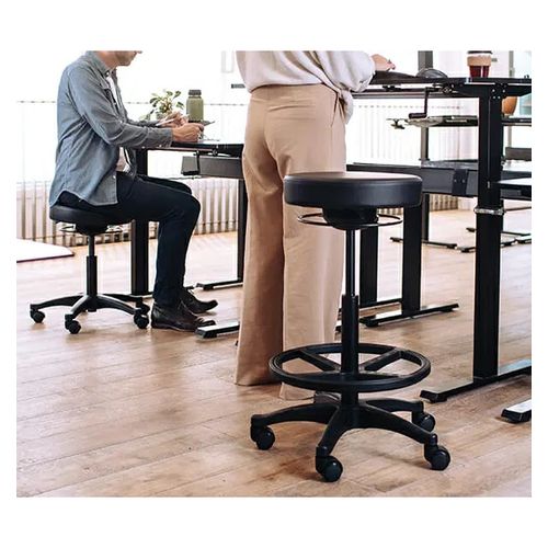 Buro Polo Drafting Stool Black PU