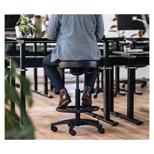 Buro Polo Drafting Stool Black PU