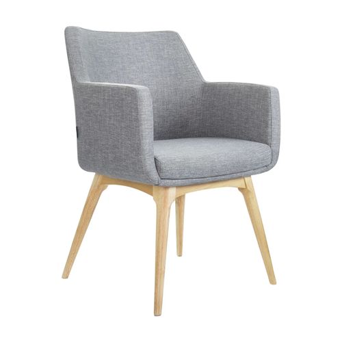 Konfurb Hady Visitors Chair 4 Leg Wood Base Ash Fabric